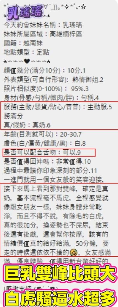 越南高雄乳瑤瑤定點圖片